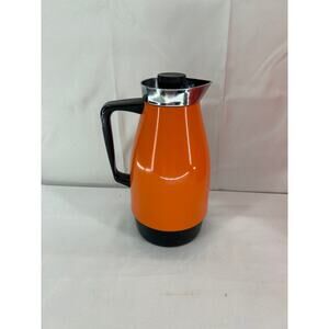 Vintage 1970s Bright Orange Aluminum Thermos Jug Japan